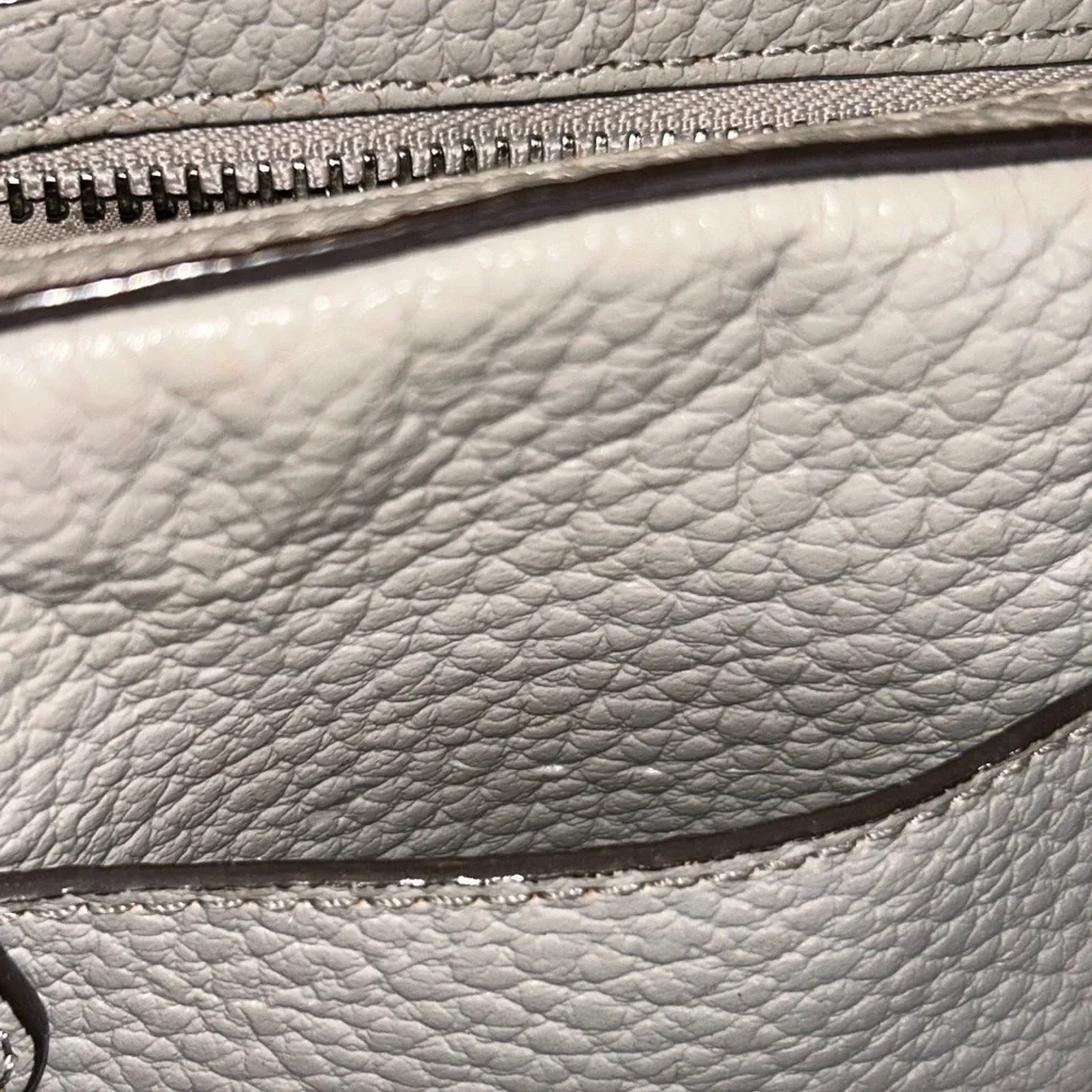 Pre loved Michael Kors Smythe Grey Leather Dome Satchel